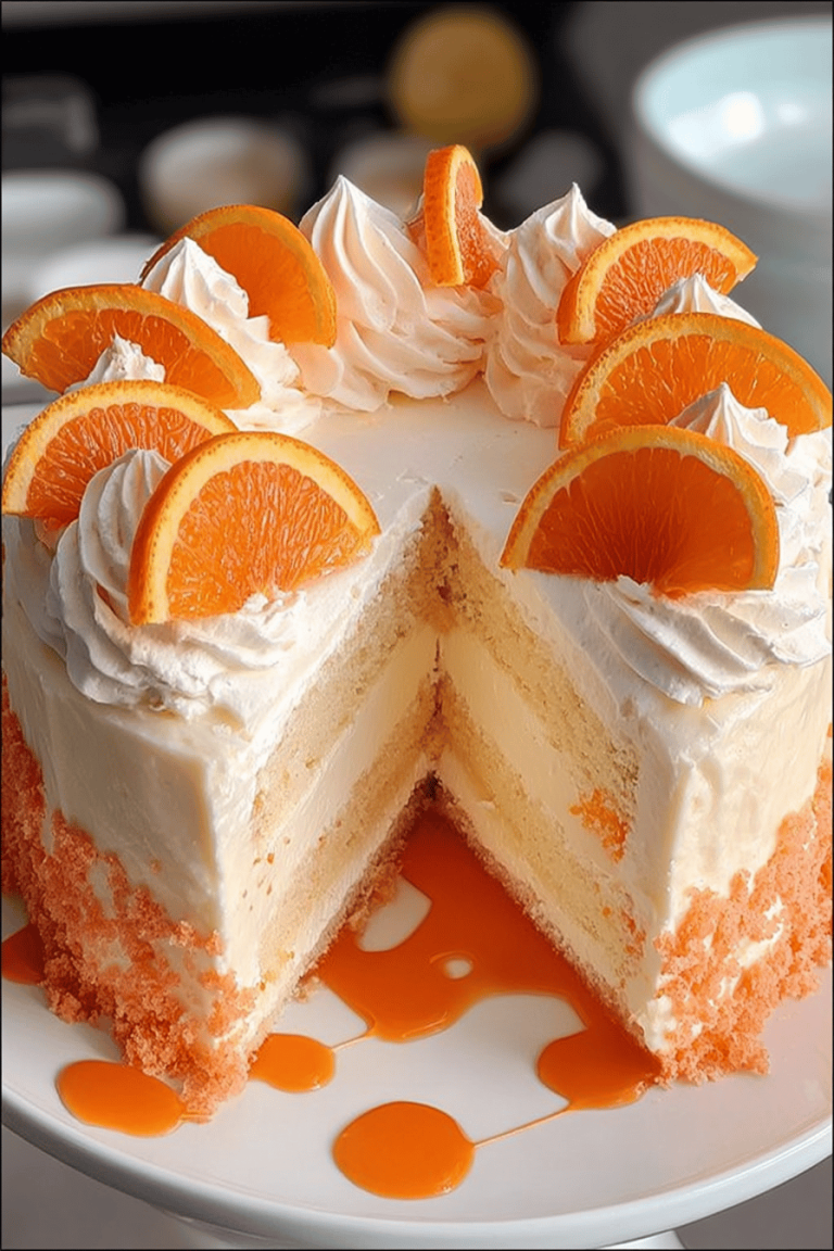 Orange Creamsicle Ice Cream Cake Recipe