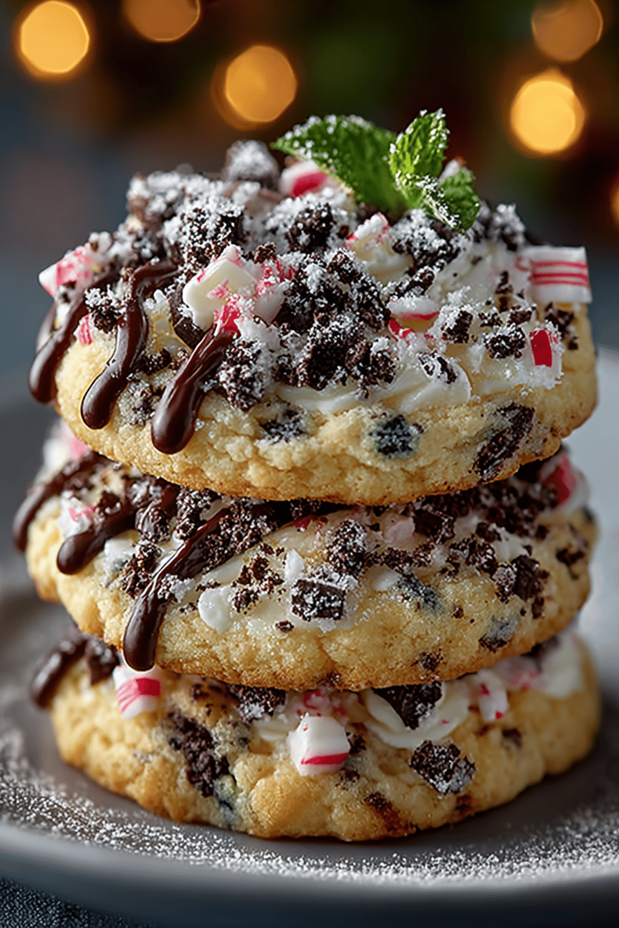 Oreo Peppermint Crunch Cookies Recipe final dish beautifully presented and ready to serve