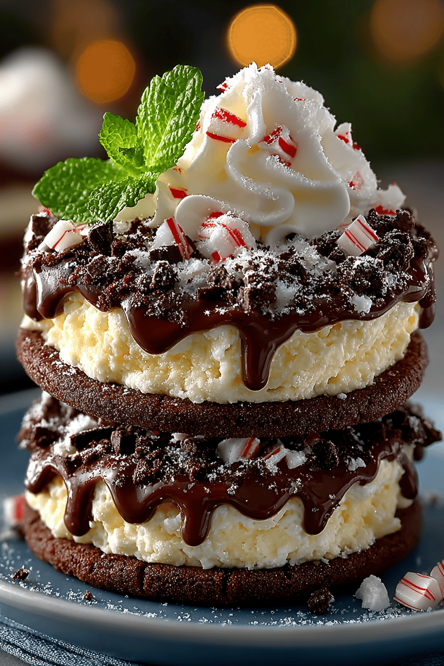 Oreo Peppermint Crunch Cookies Recipe slice on plate showing perfect texture and swirl pattern