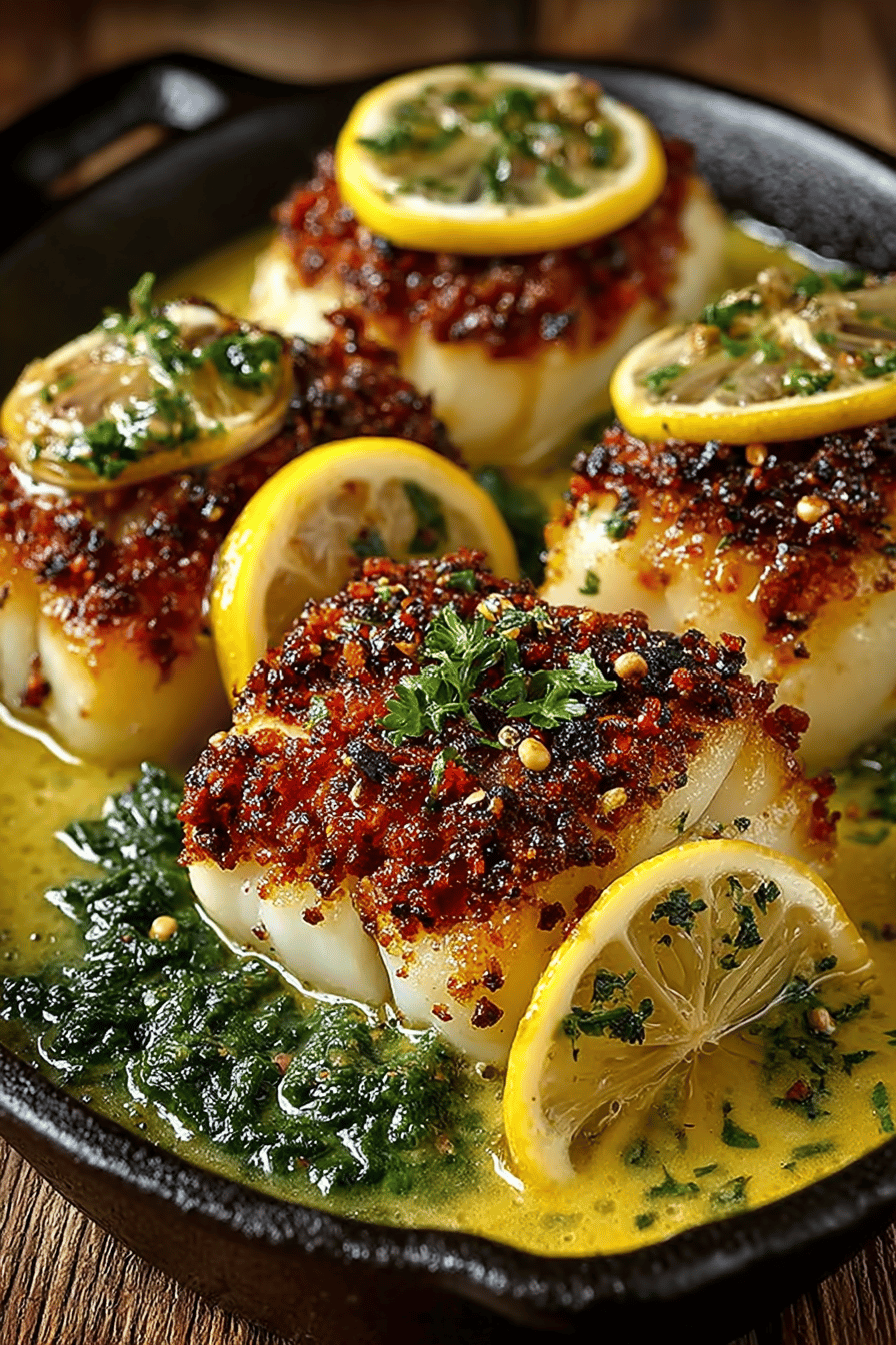Pan-Fried Cod in Citrus Basil Butter Sauce Recipe