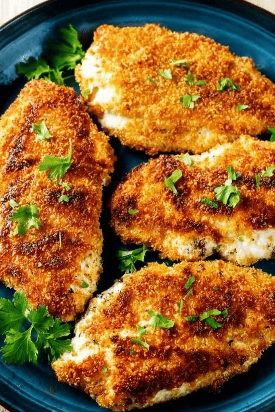 Parmesan Crusted Chicken Recipe final dish beautifully presented and ready to serve