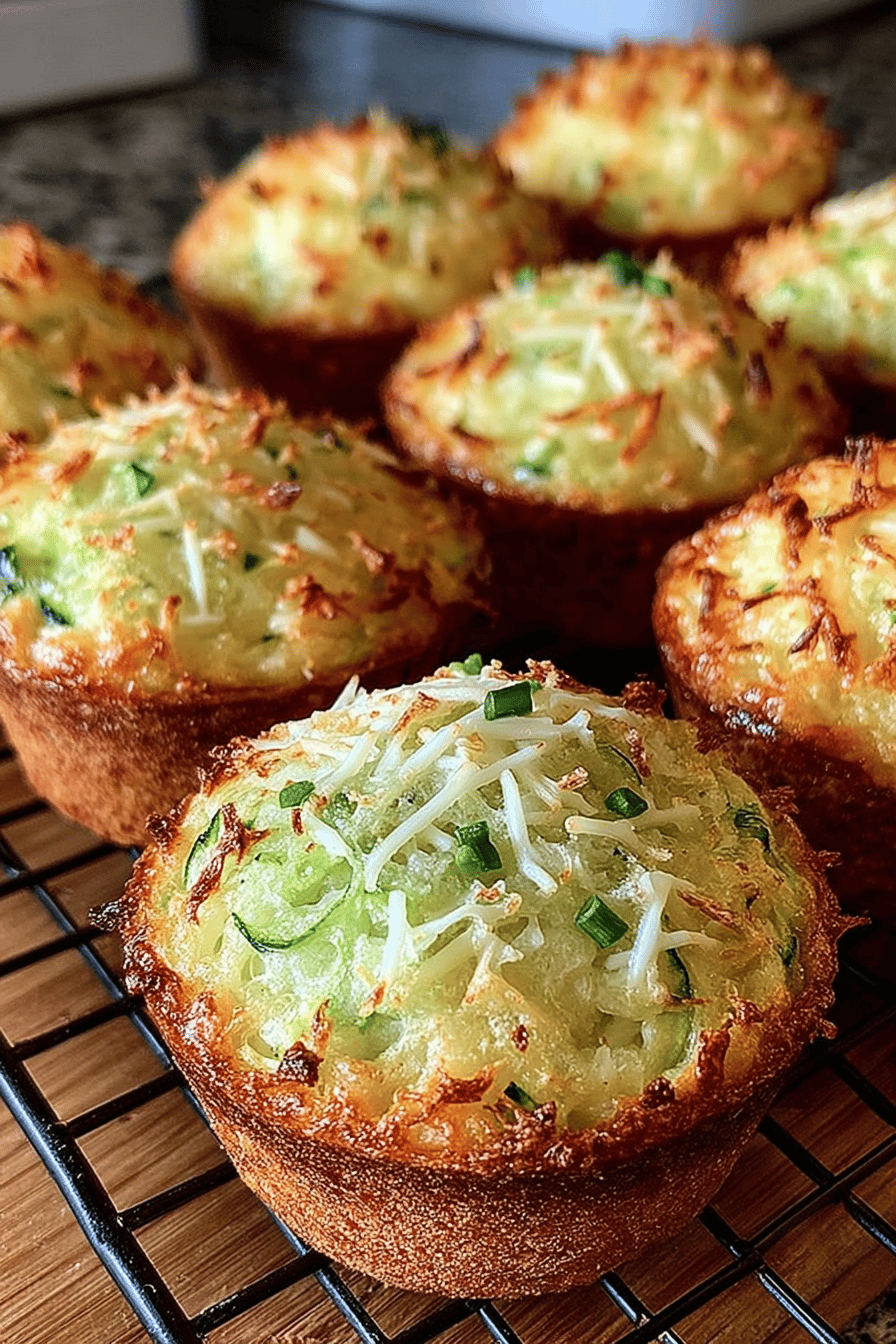 Parmesan Zucchini Potato Muffins Recipe final dish beautifully presented and ready to serve