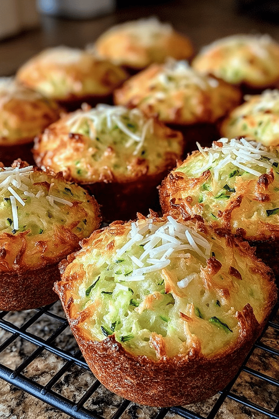 Parmesan Zucchini Potato Muffins Recipe slice on plate showing perfect texture and swirl pattern