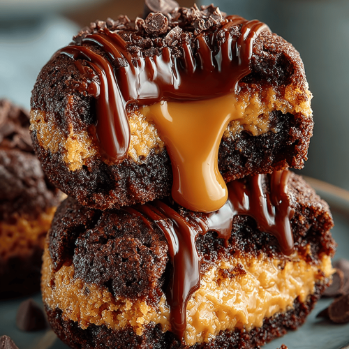 Peanut Butter Cup Filled Brookies Recipe