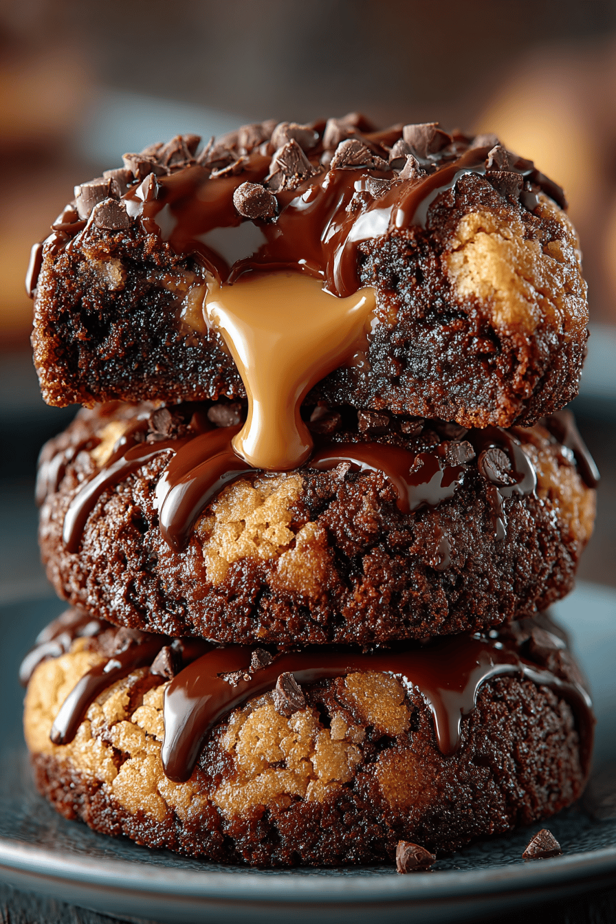 Peanut Butter Cup Filled Brookies Recipe final dish beautifully presented and ready to serve