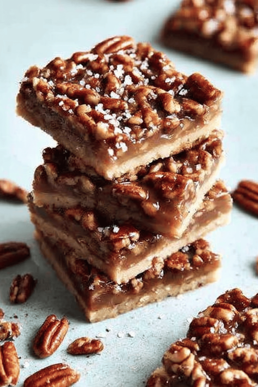 Pecan Cake Bars Recipe ingredients organized and measured on kitchen counter
