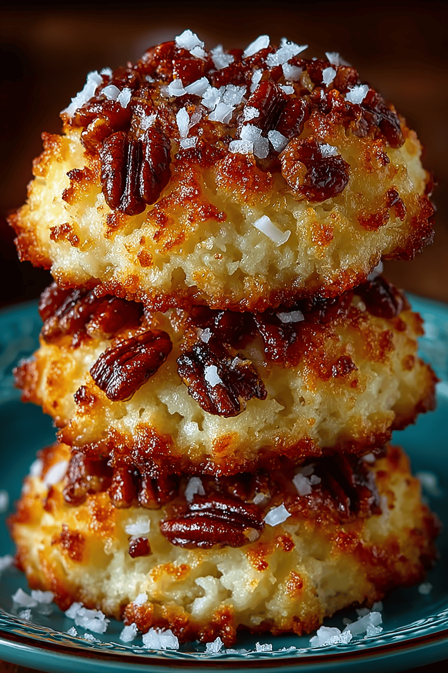 Pecan Coconut Praline Cookies Recipe ingredients organized and measured on kitchen counter