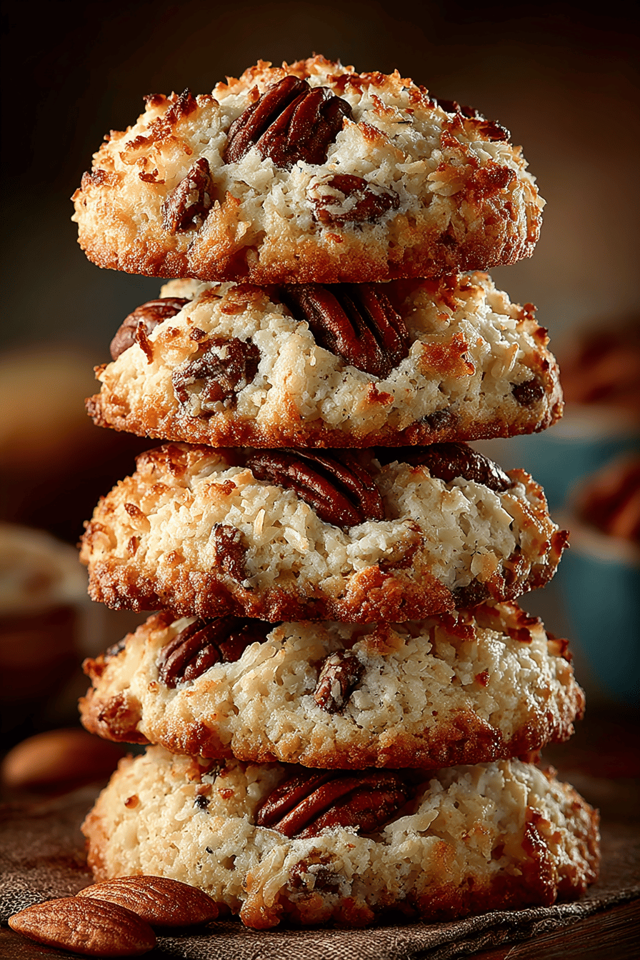 Pecan Coconut Praline Cookies Recipe final dish beautifully presented and ready to serve