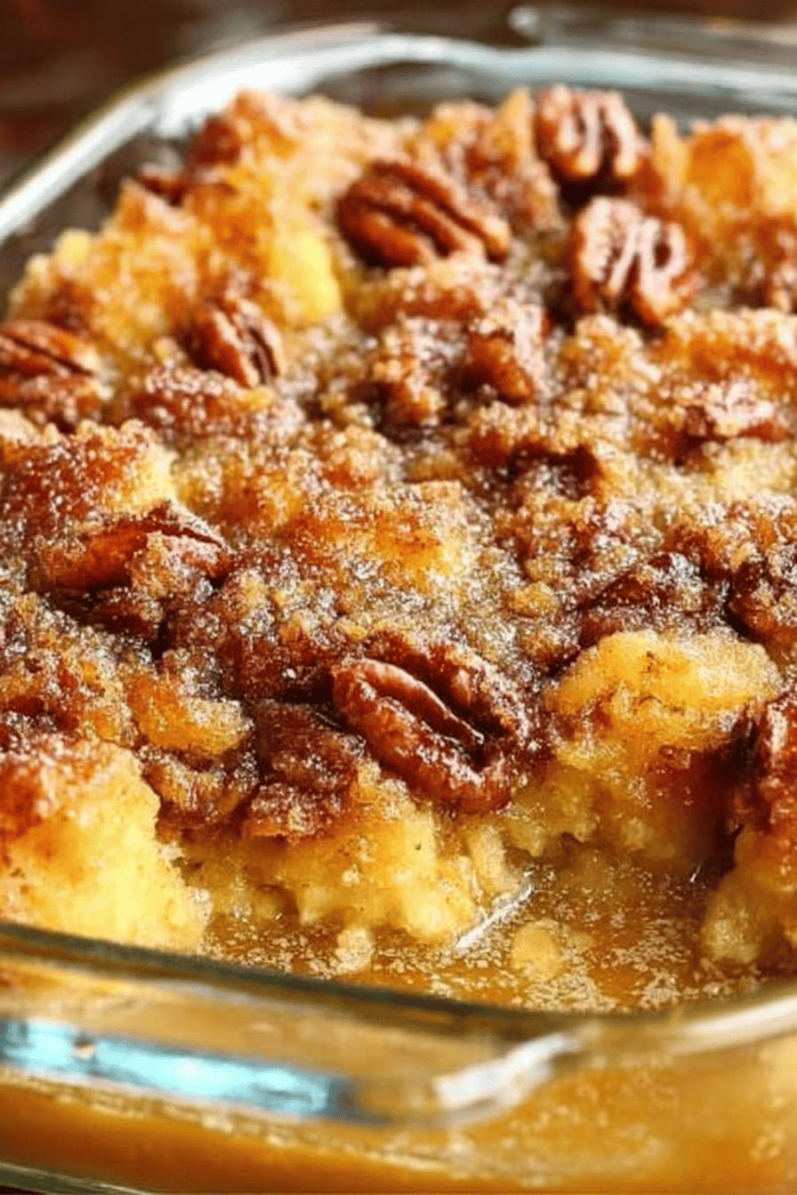 Pecan Pie Bread Pudding Recipe Without the Crust ingredients organized and measured on kitchen counter
