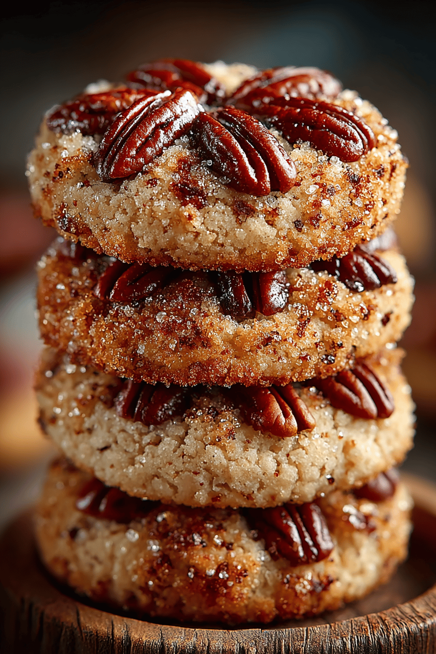 Pecan Pie Cookies Recipe slice on plate showing perfect texture and swirl pattern