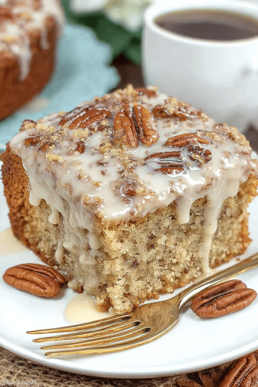 Pecan Praline Cake Recipe ingredients organized and measured on kitchen counter