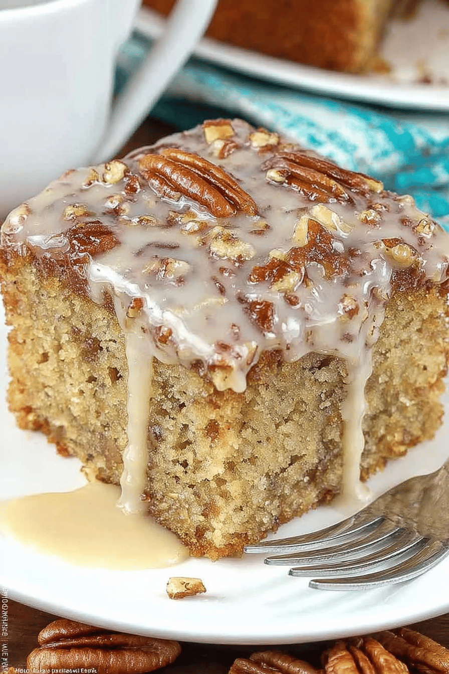 Pecan Praline Cake Recipe final dish beautifully presented and ready to serve