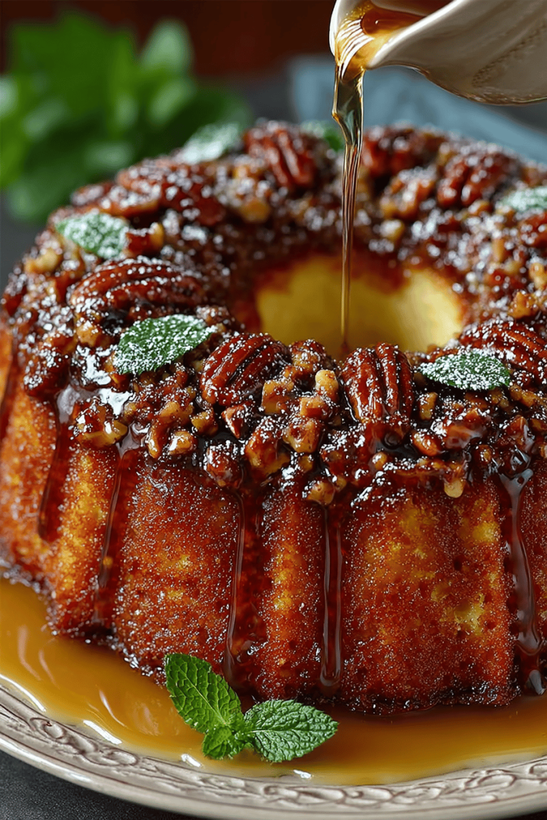 Pecan Upside-Down Bundt Cake Recipe