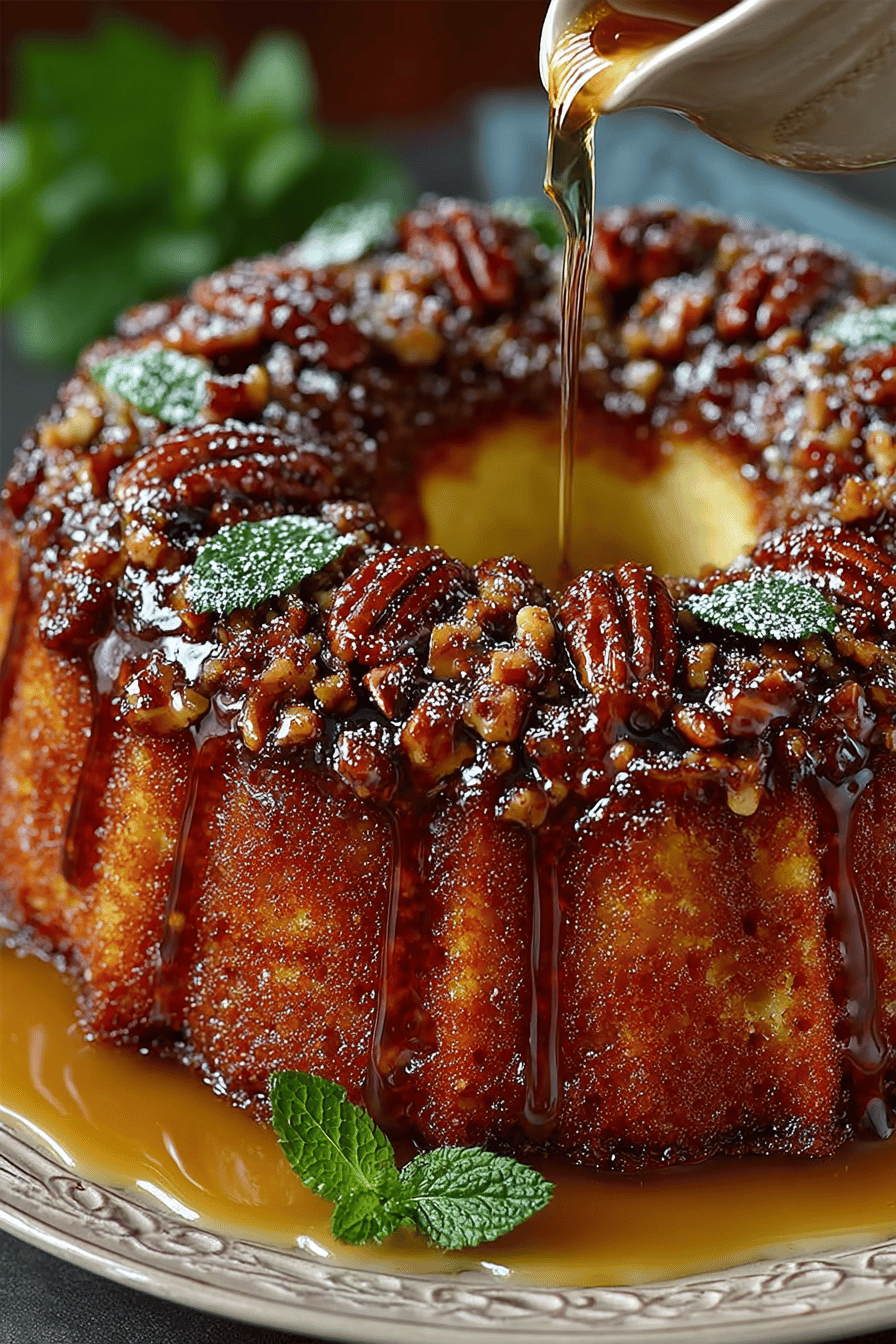 Pecan Upside-Down Bundt Cake Recipe
