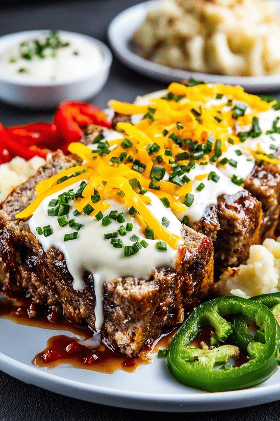 Philly Cheesesteak Meatloaf Recipe ingredients organized and measured on kitchen counter