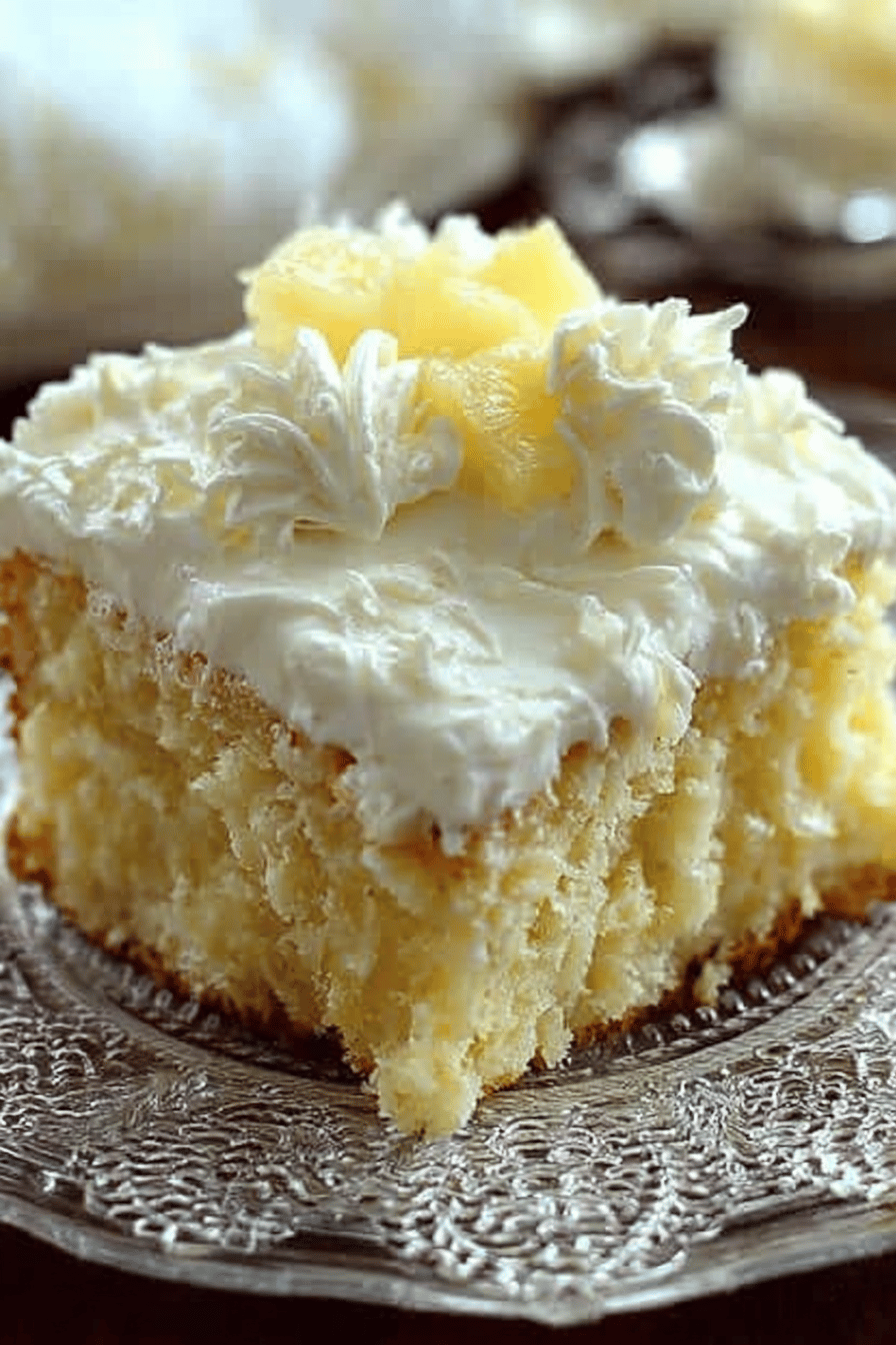 Pineapple Sunshine Cake Recipe final dish beautifully presented and ready to serve