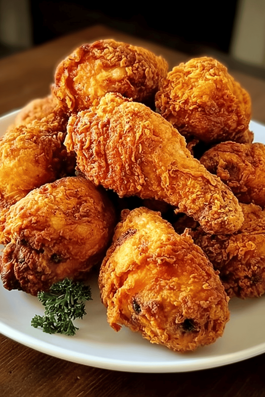 Popeyes Inspired Homemade Fried Chicken Recipe final dish beautifully presented and ready to serve
