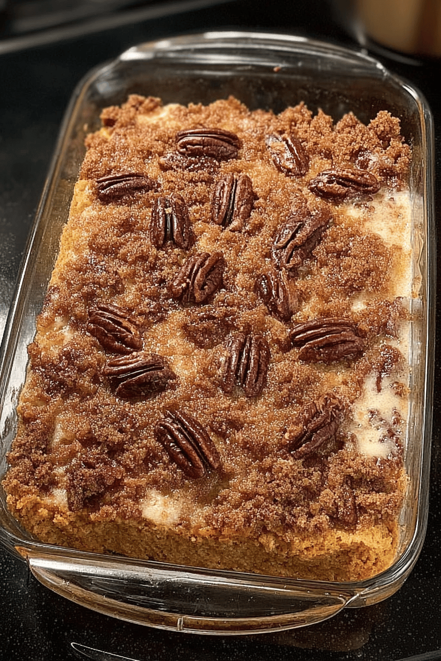 Pumpkin Crunch Cake Recipe: A Delicious Autumnal Treat ingredients organized and measured on kitchen counter