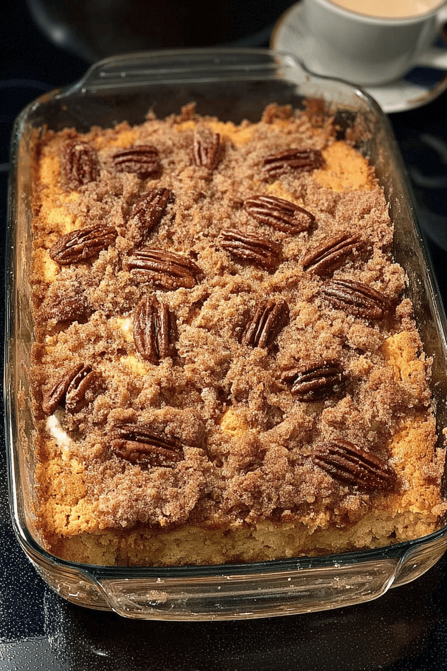 Pumpkin Crunch Cake Recipe: A Delicious Autumnal Treat slice on plate showing perfect texture and swirl pattern