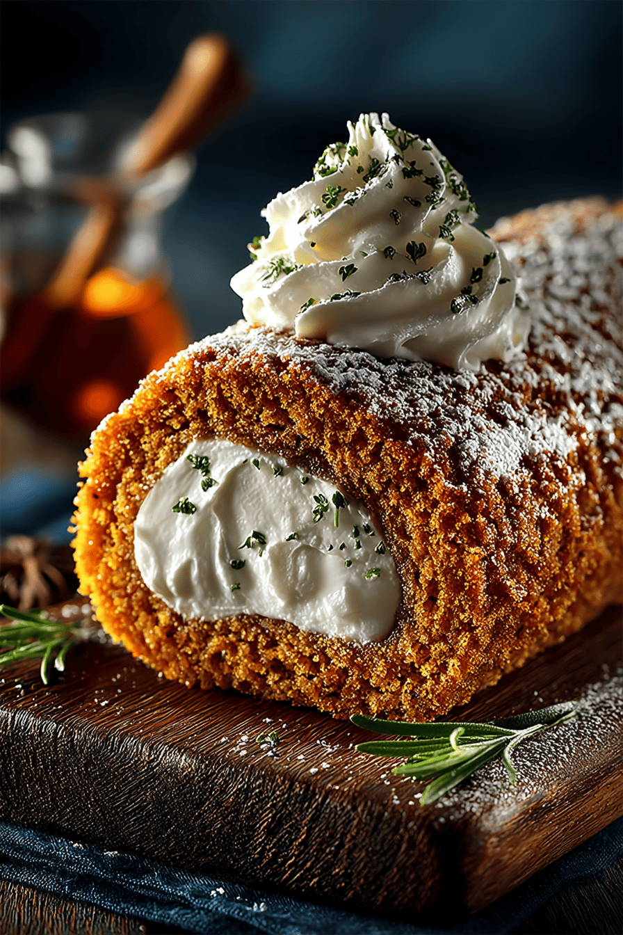Pumpkin Roll Recipe with Cream Cheese Filling