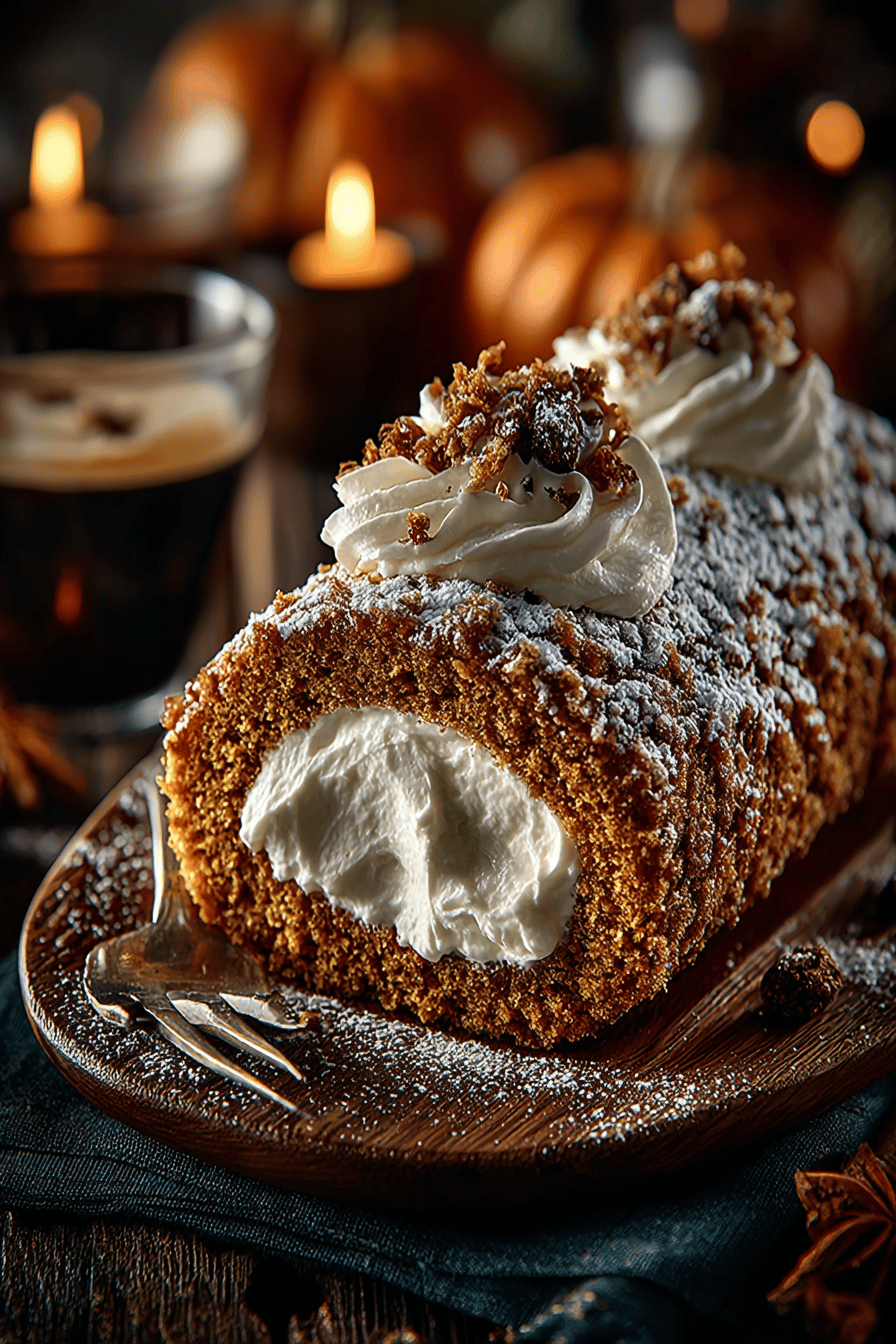 Pumpkin Roll Recipe with Cream Cheese Filling ingredients organized and measured on kitchen counter