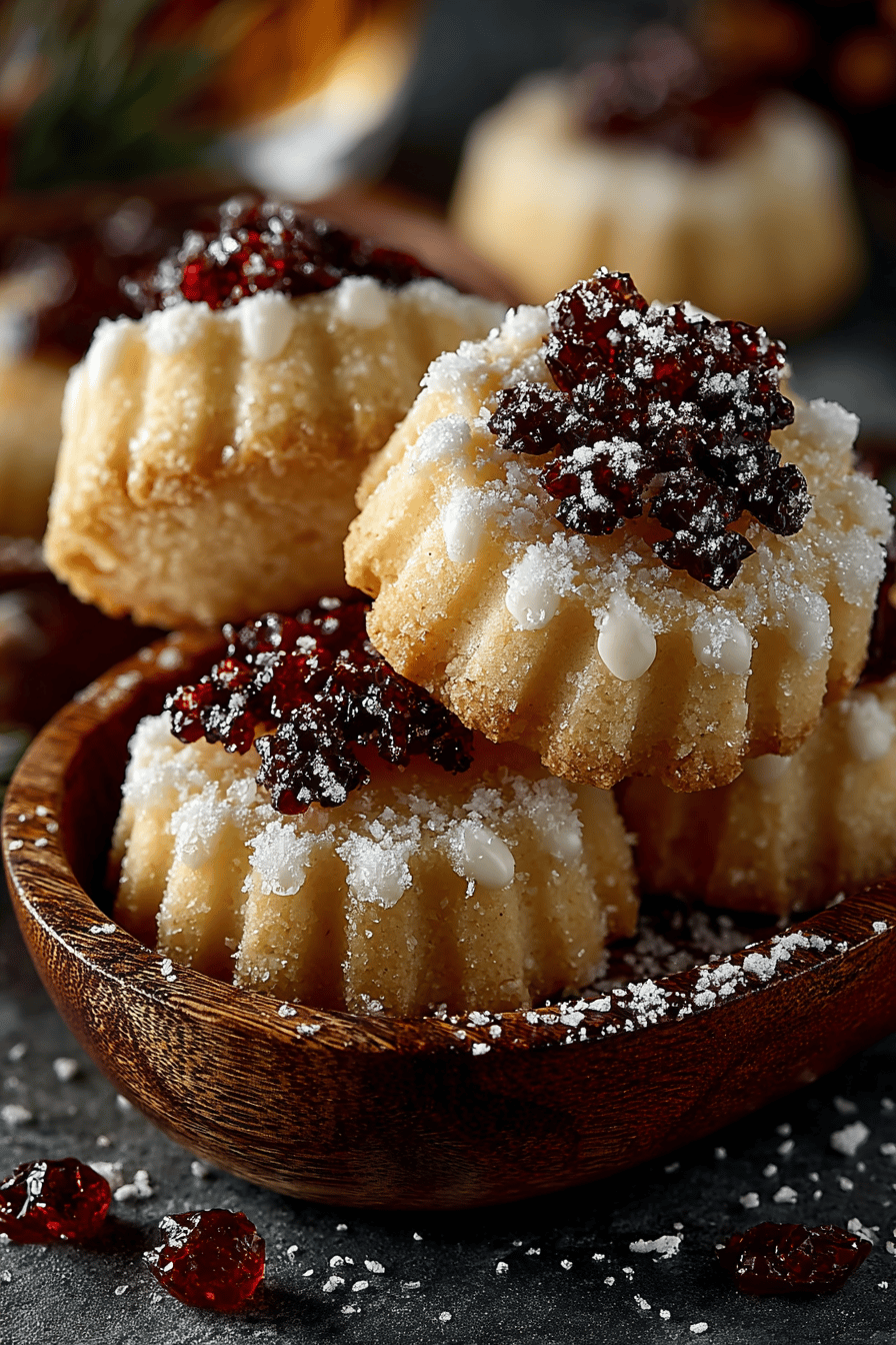 Recipe for Bite-Sized Shortbread Cookies slice on plate showing perfect texture and swirl pattern