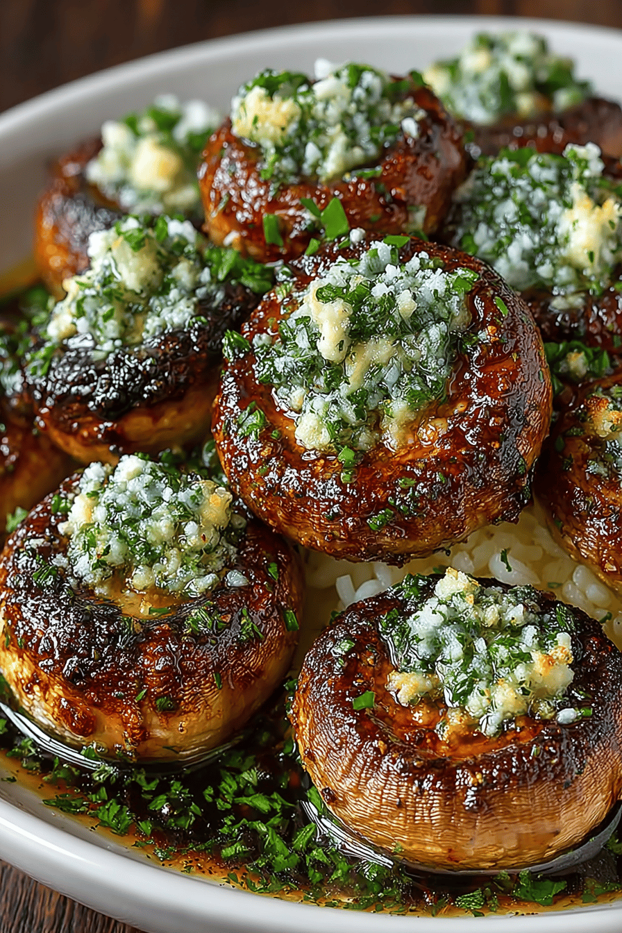 Roasted Garlic Mushrooms Recipe - A Simple and Flavorful Side Dish final dish beautifully presented and ready to serve