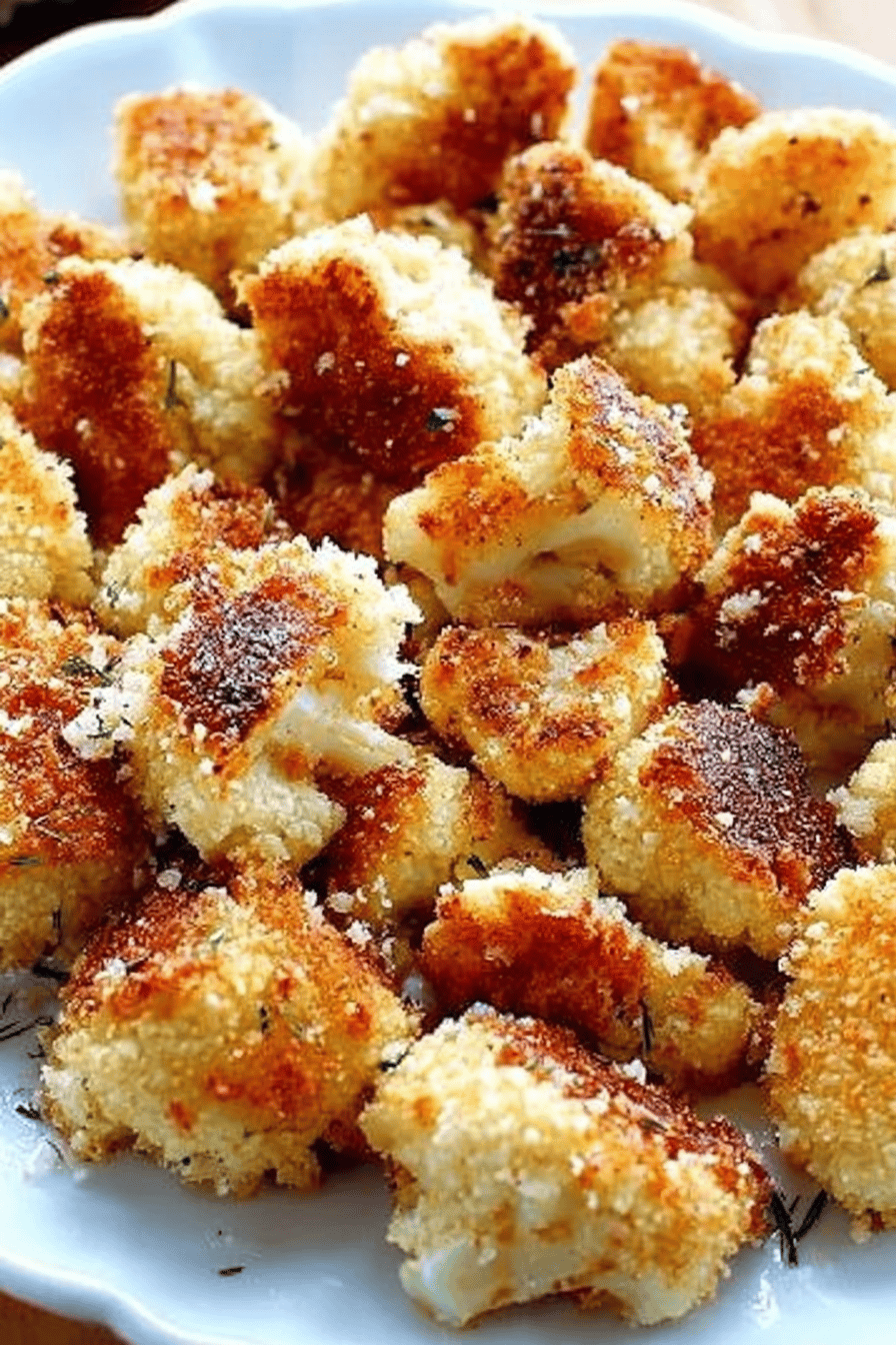 Roasted Garlic Parmesan Cauliflower Recipe