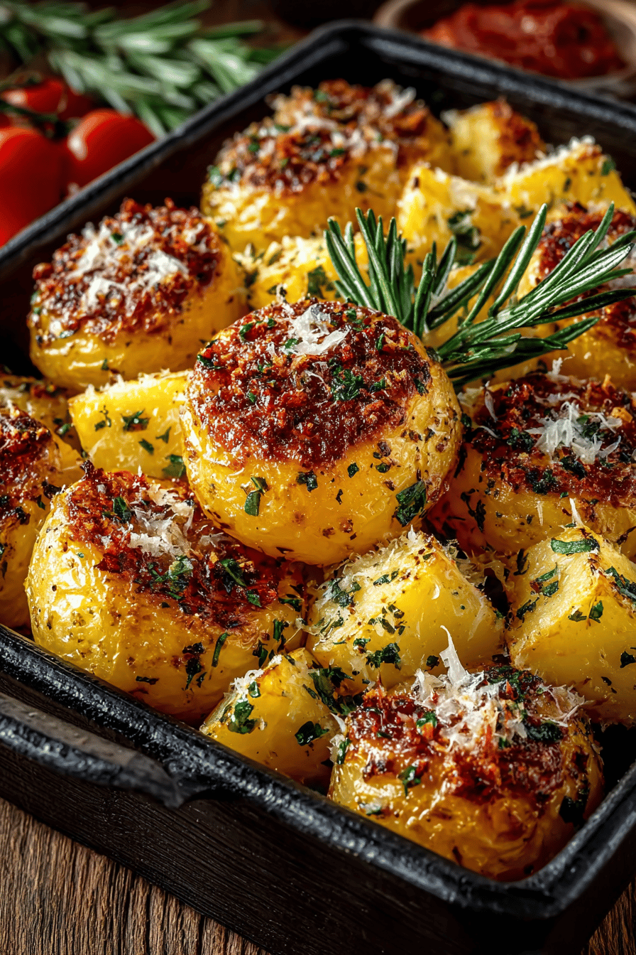 Roasted Potatoes with Browned Butter and Parmesan Recipe ingredients organized and measured on kitchen counter
