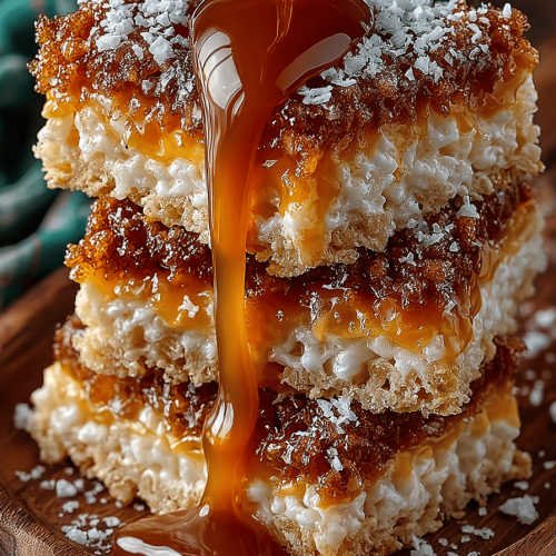 Salted Caramel Rice Krispie Treats Recipe