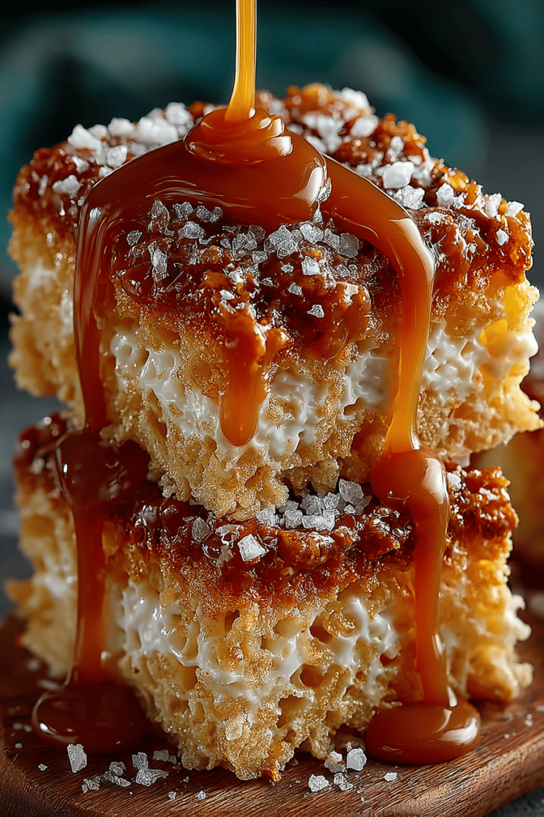 Salted Caramel Rice Krispie Treats Recipe