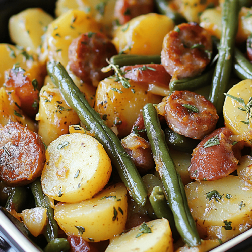 Sausage Green Bean Potato Casserole: Easy Dinner