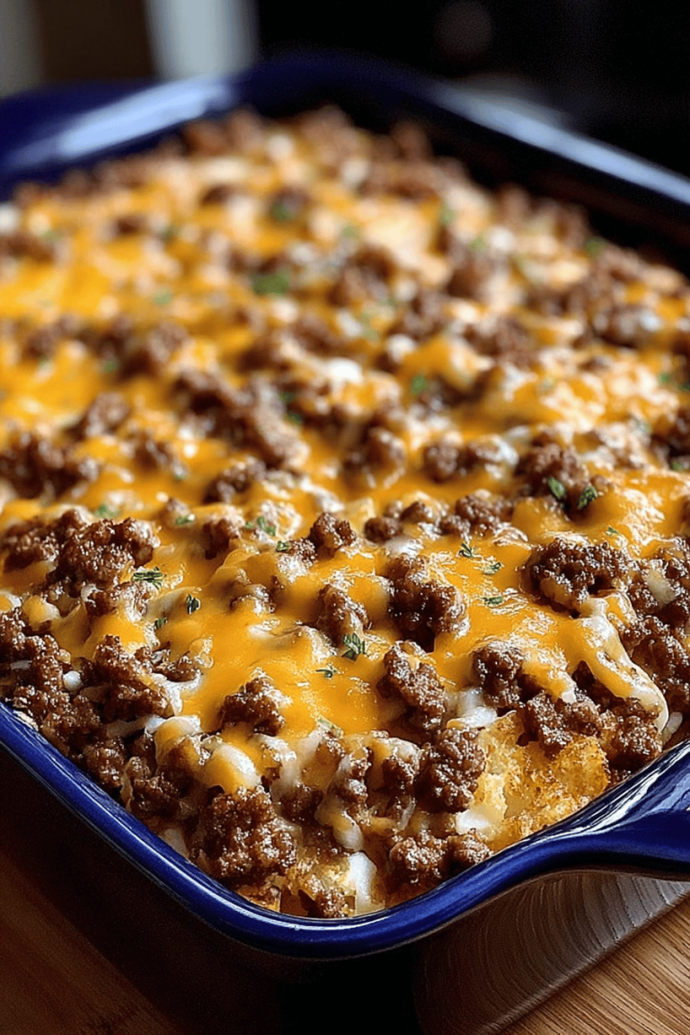 Savory Hamburger Casserole Recipe