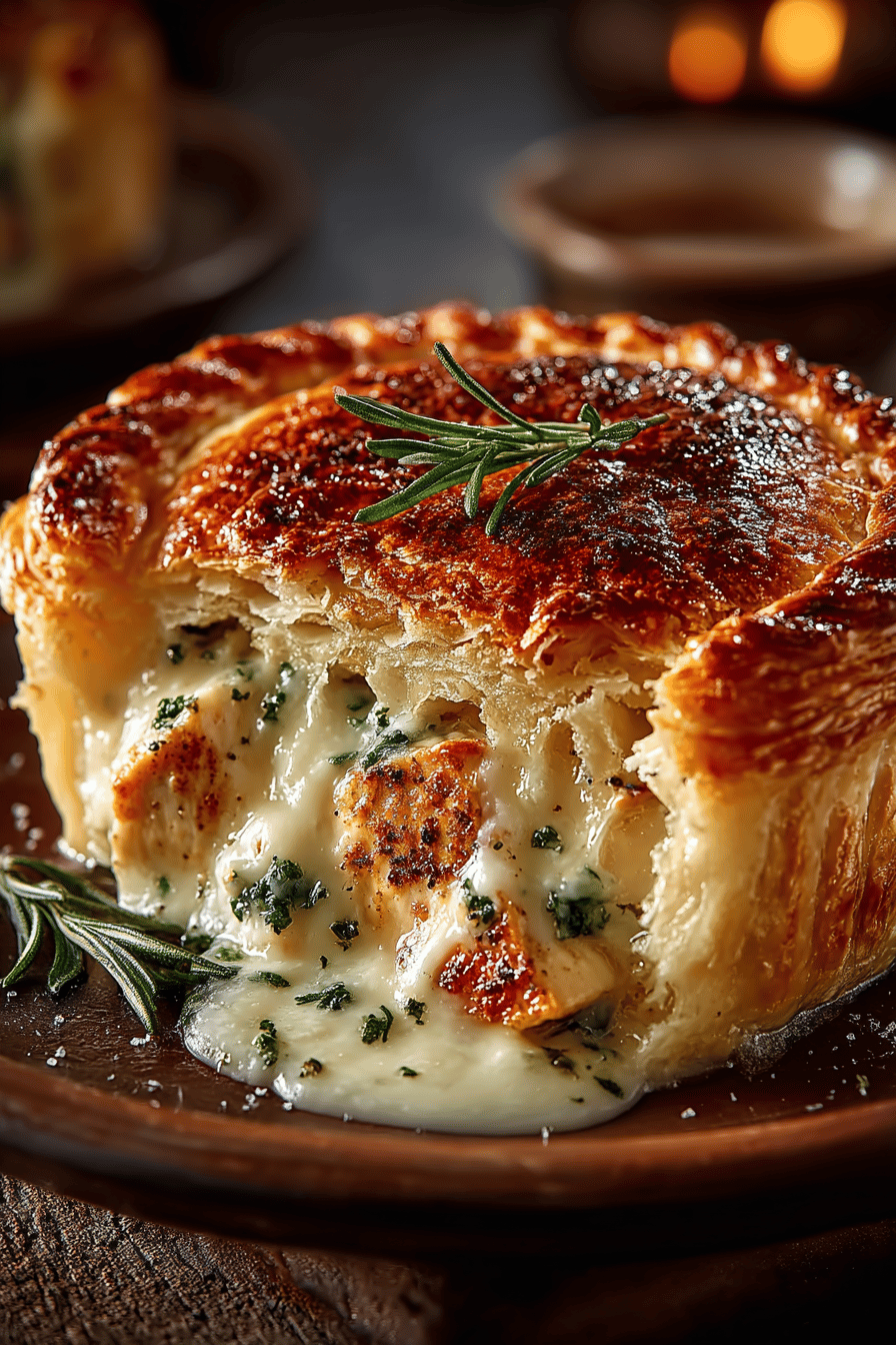 Scrumptious Homemade Chicken Pot Pie Recipe final dish beautifully presented and ready to serve