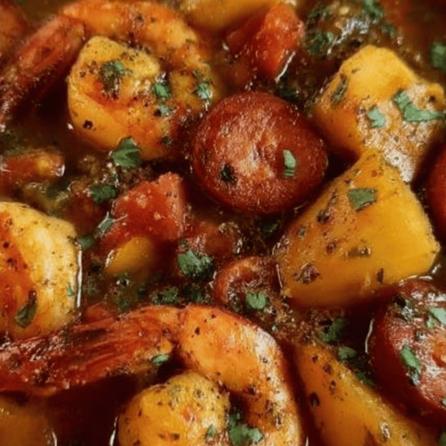 Shrimp, Sausage, and Potato Stew Recipe