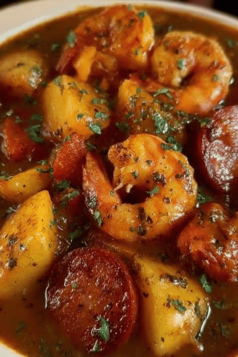 Shrimp, Sausage, and Potato Stew Recipe