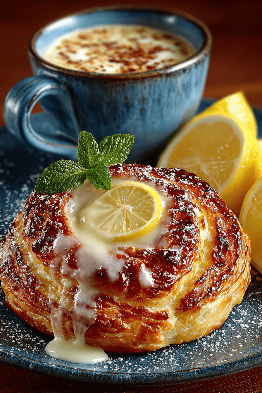 Simple and Delicious Cheese Danish Recipe slice on plate showing perfect texture and swirl pattern