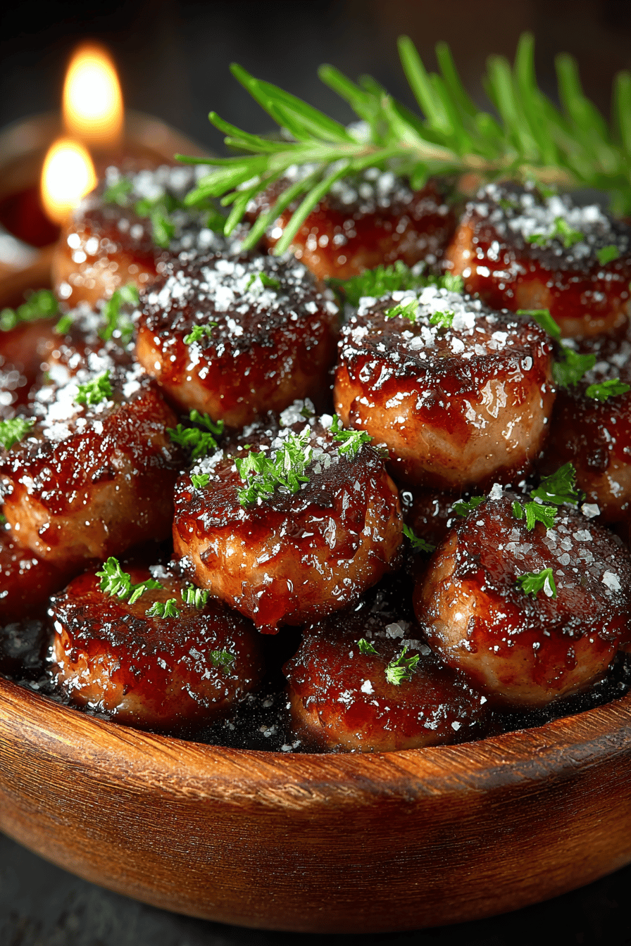 Slow Cooker Brown Sugar Kielbasa Bites Recipe ingredients organized and measured on kitchen counter
