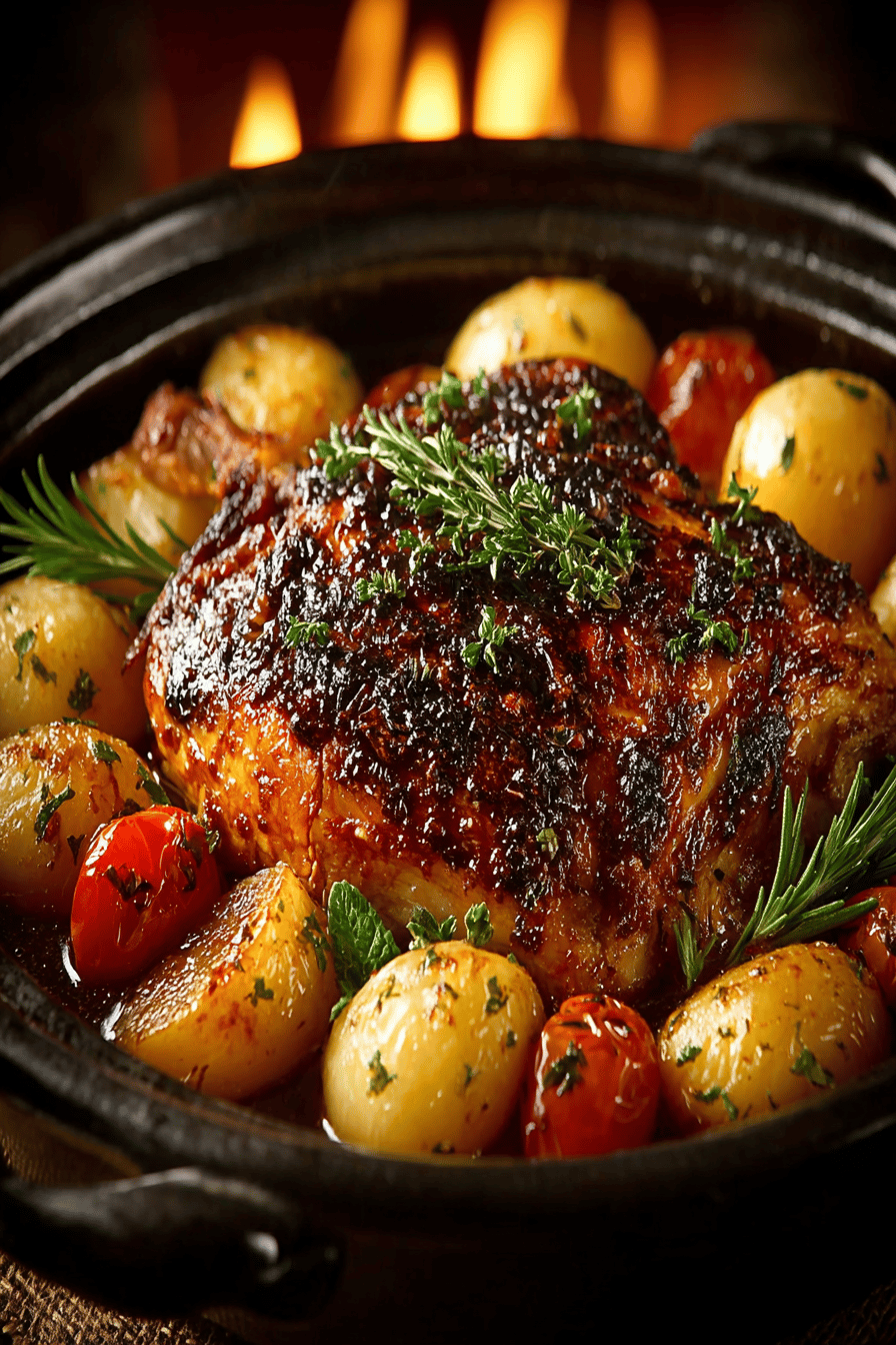 Slow Cooker Full Chicken Dinner Recipe final dish beautifully presented and ready to serve