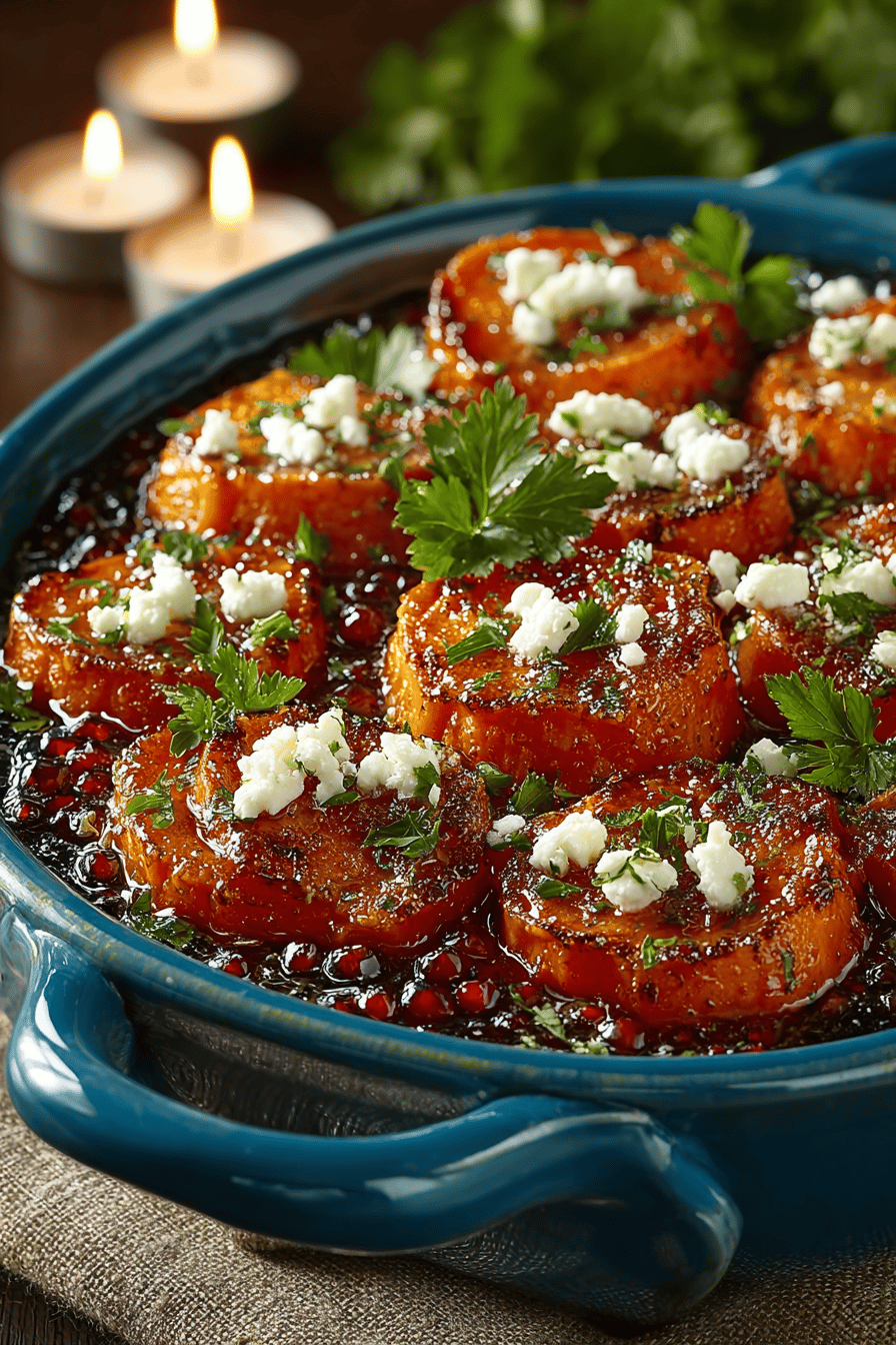 Southern Candied Sweet Potatoes Recipe slice on plate showing perfect texture and swirl pattern