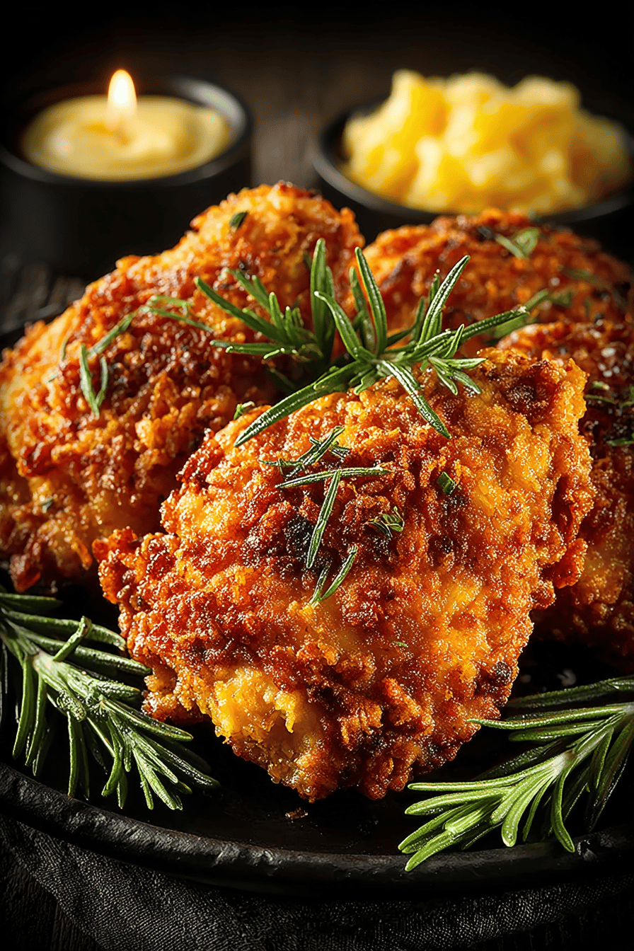 Southern Fried Chicken Recipe A Crispy, Flavorful Delight ingredients organized and measured on kitchen counter