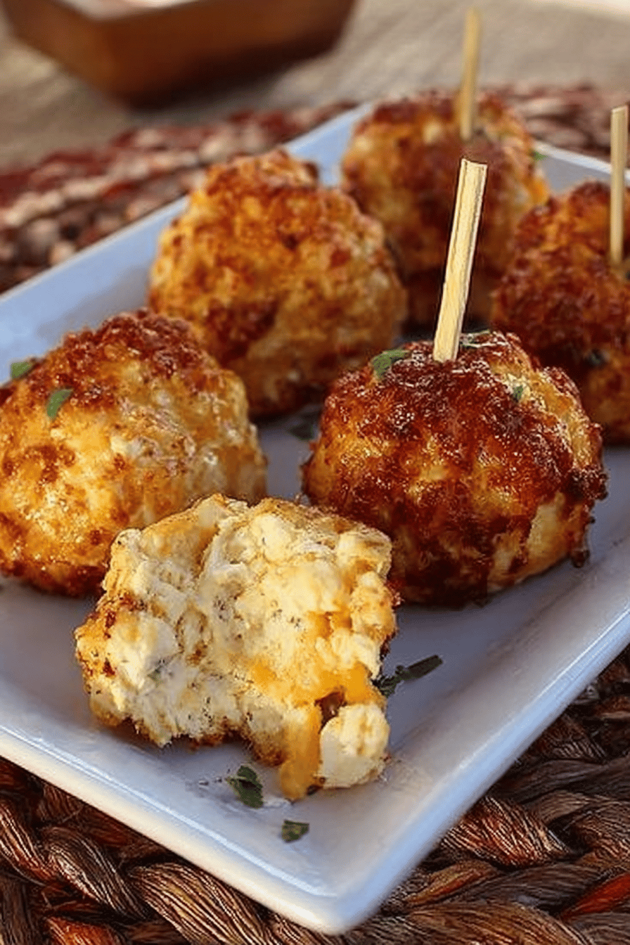 Spicy Chicken Cheeseball Delights final dish beautifully presented and ready to serve