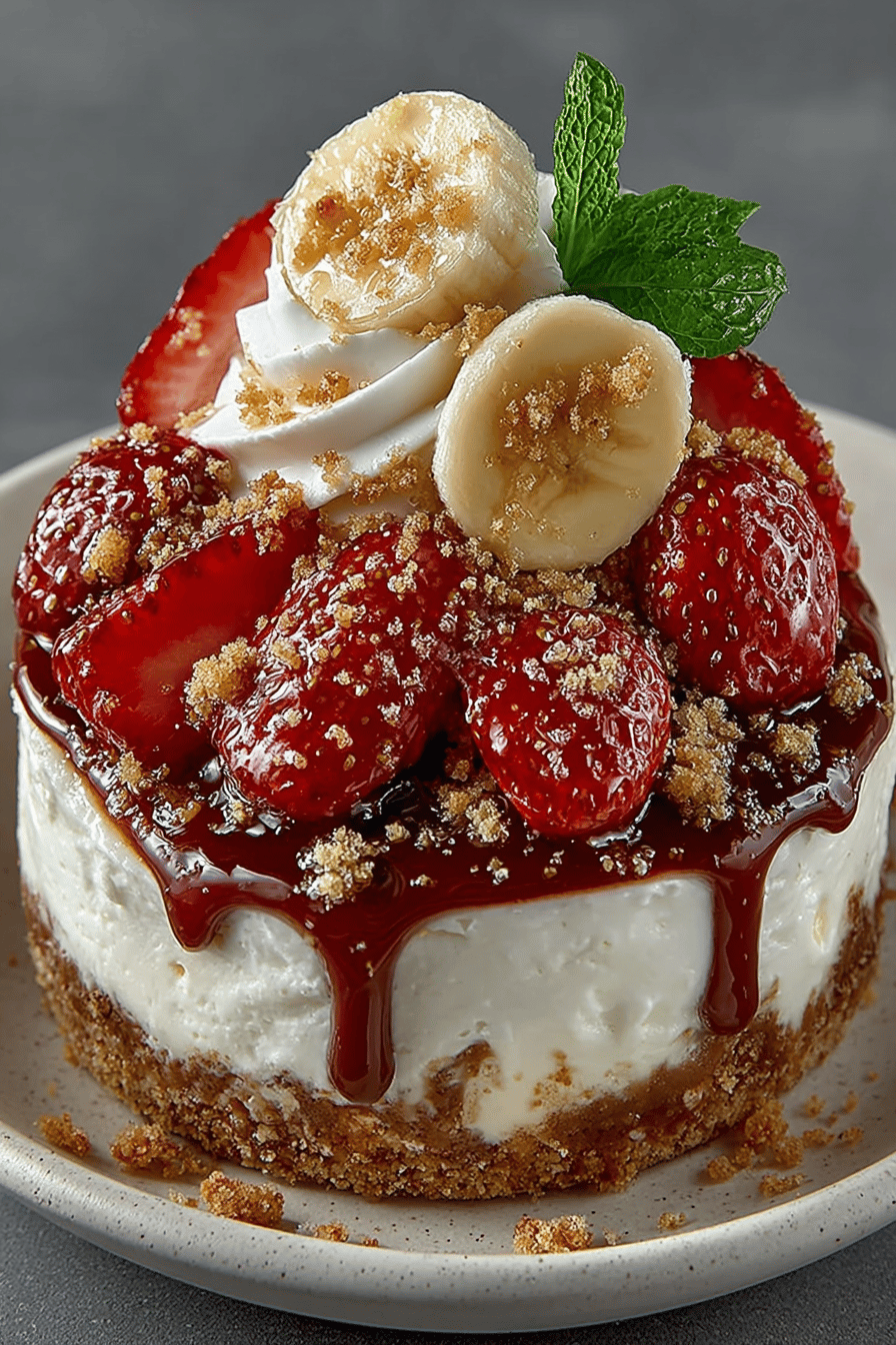 Strawberry Banana Cheesecake Salad Recipe ingredients organized and measured on kitchen counter