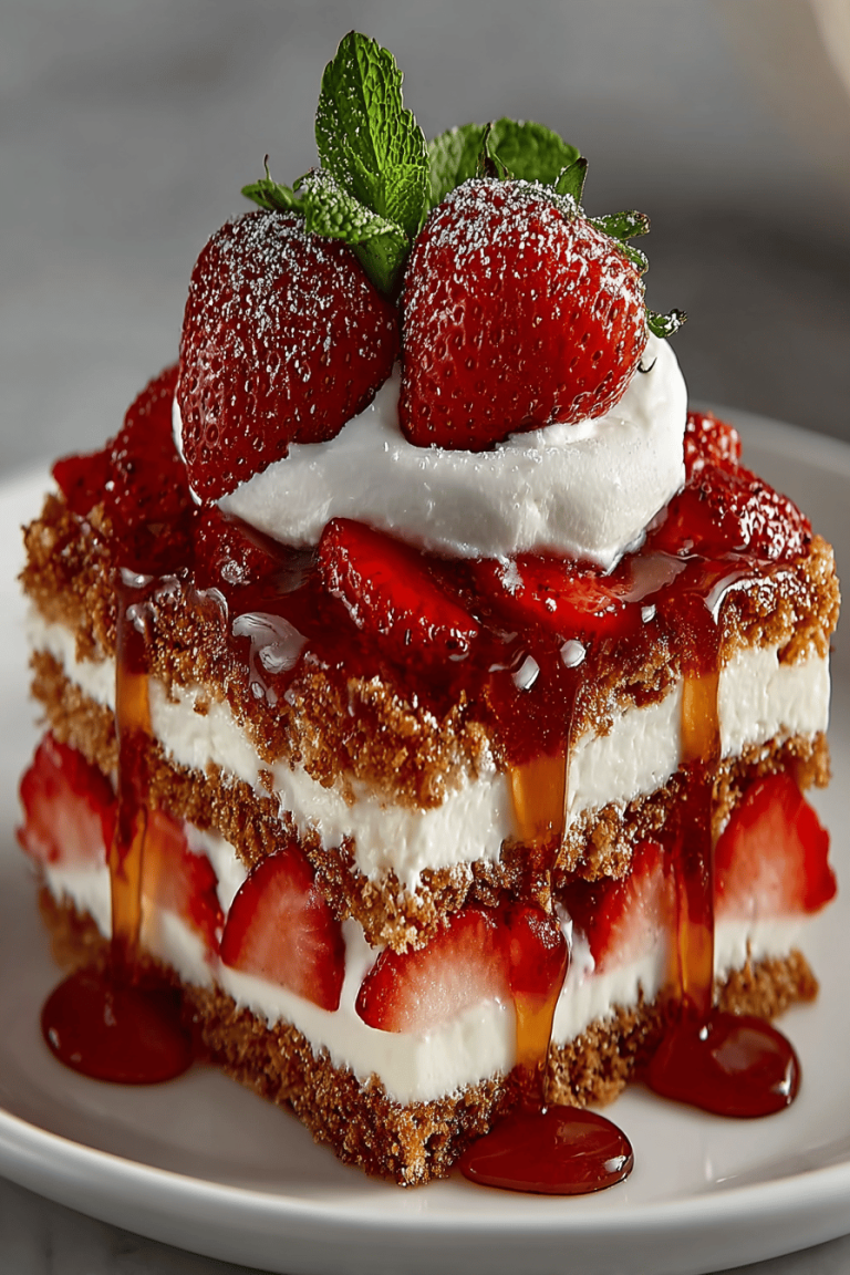 Strawberry Cream Cheese Icebox Cake Recipe