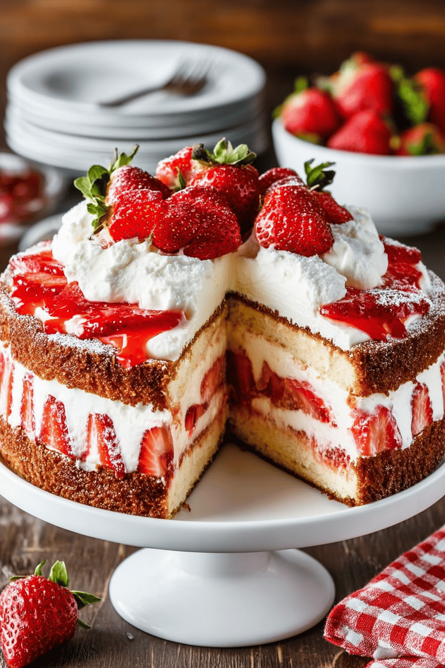 Strawberry Earthquake Cake Recipe: A Scrumptious Dessert Delight ingredients organized and measured on kitchen counter