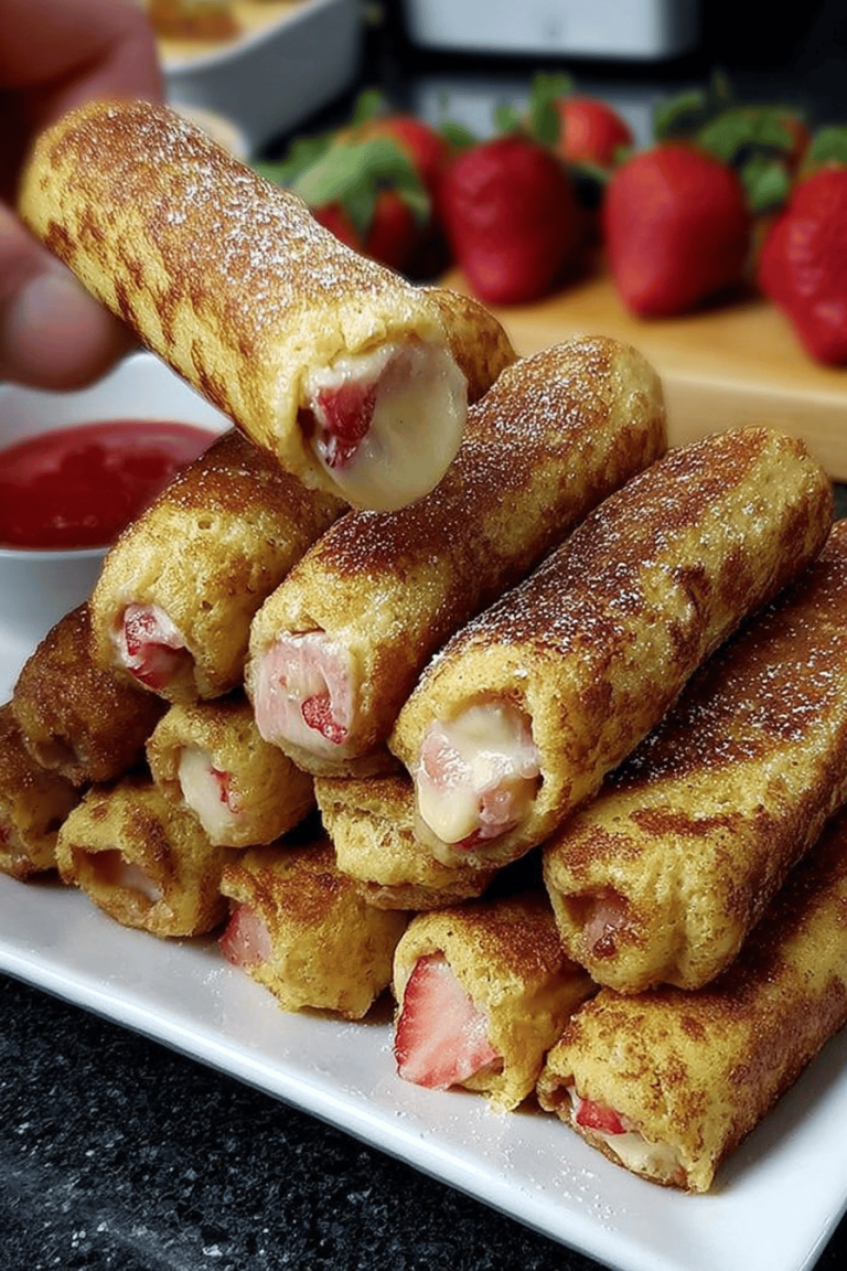Strawberry French Toast Roll-Ups Recipe