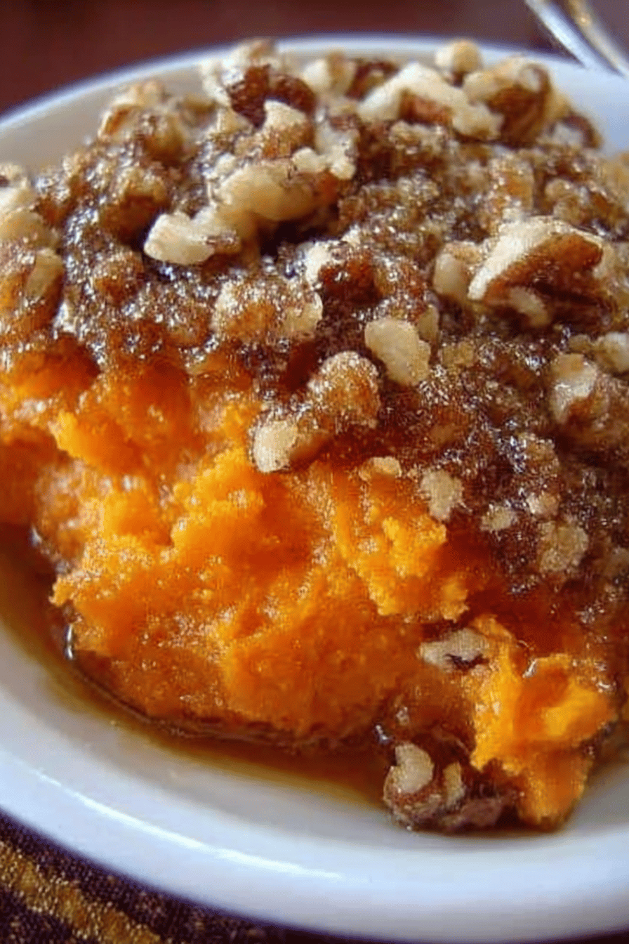 Sweet Potato Casserole Recipe final dish beautifully presented and ready to serve