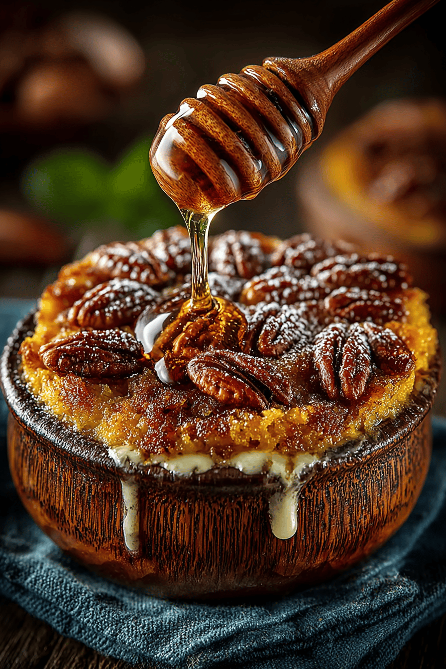 Sweet Potato Pecan Casserole Recipe slice on plate showing perfect texture and swirl pattern