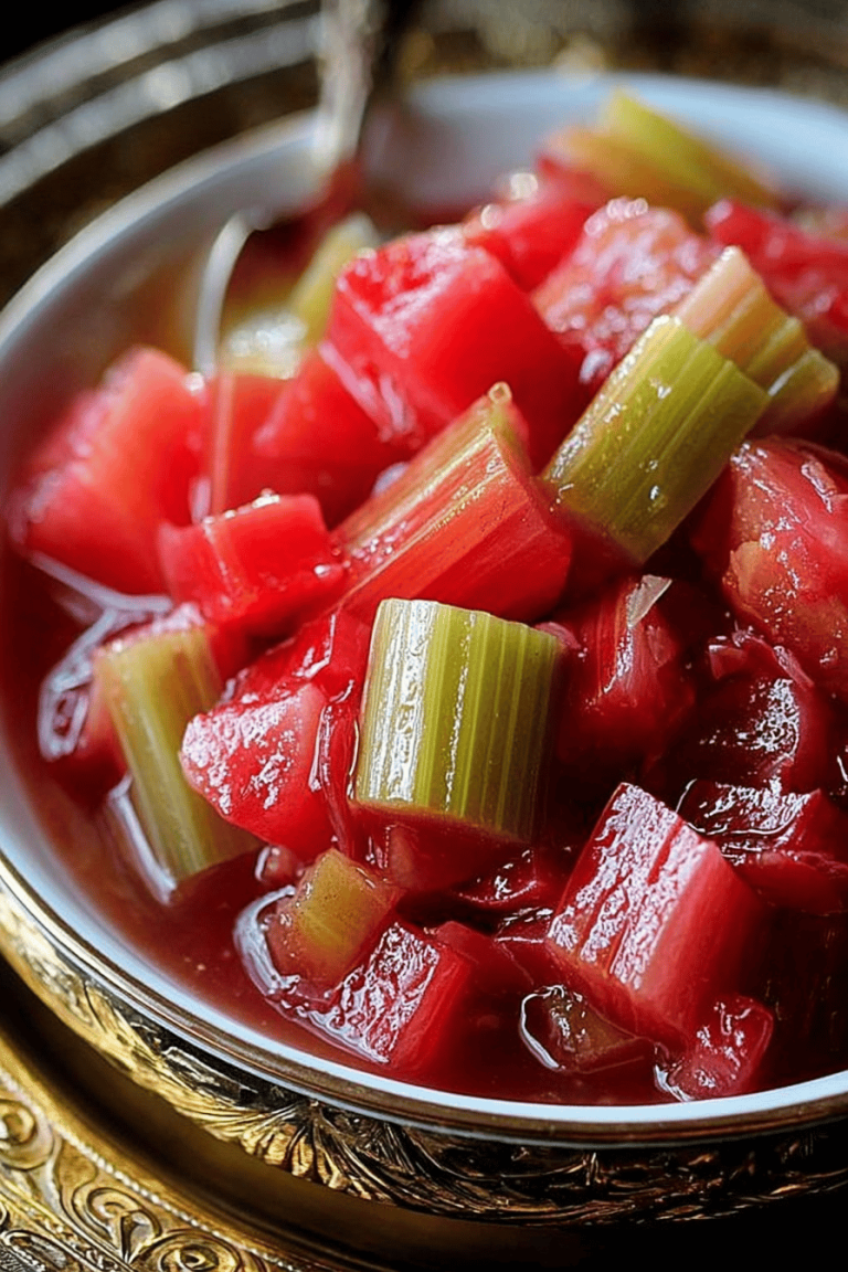 Sweet and Tangy Stewed Rhubarb Recipe