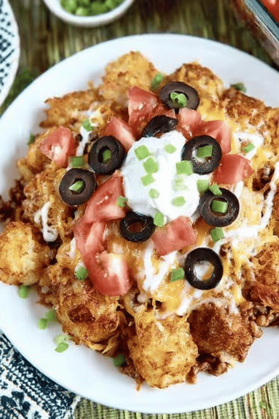 Tater Taco Casserole Recipe final dish beautifully presented and ready to serve